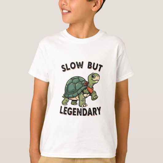 Retro Turtle Slow Legend Kids Graphic T-Shirt Tシャツ (正面)
