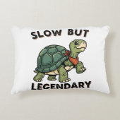Retro Turtle Slow Legend Rectangular Pillow アクセントクッション (正面)