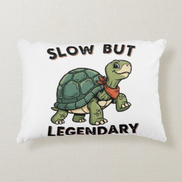 Retro Turtle Slow Legend Rectangular Pillow アクセントクッション