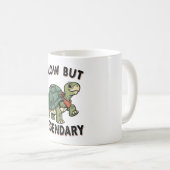 Retro Turtle Slow Legend White Coffee Mug コーヒーマグカップ (正面右)