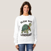 Retro Turtle Slow Legend Women’s Sweatshirt スウェットシャツ (正面フル)