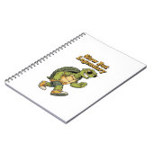 Retro Turtle Slow Living Lined Notebook ノートブック (左側)