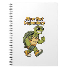 Retro Turtle Slow Living Lined Notebook ノートブック
