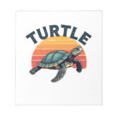 Retro Turtle T-Shirt ノートパッド (正面)