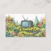 Retro TV Meadow | クリエイティブQRコード名刺 名刺 (正面)