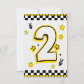 Retro Two Cool 2nd Birthday Party  招待状 (裏面)