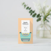 Retro Typewriter QR Code Professional Writer Blog 名刺 (スタンド正面)