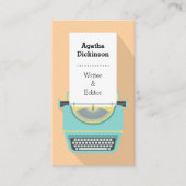 Retro Typewriter QR Code Professional Writer Blog 名刺 (正面)