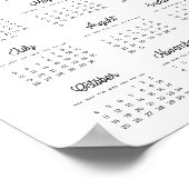 Retro typography 2023 calendar ポスター (角)