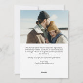 Retro Typography Photo Merry Christmas Letter シーズンカード (裏面)