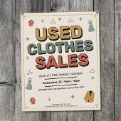 Retro Typography - Used Clothes Sales チラシ