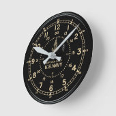 Retro U.S. NAVY Clock imitation ラウンド壁時計 (傾斜)