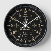 Retro U.S. NAVY Clock imitation 壁時計 (正面)