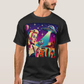Retro UFO Pin-Up Tシャツ (正面)