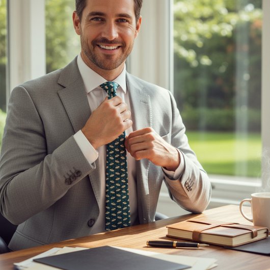 Retro UFO Spaceship Pattern Fun Cosmic Accessory ネクタイ