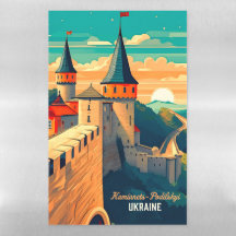 Retro Ukrainian Fortress Travel Souvenir