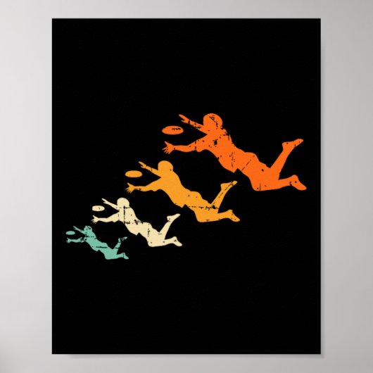 Retro Ultimate Frisbee Player Vintage Disc Ultimat ポスター (正面)