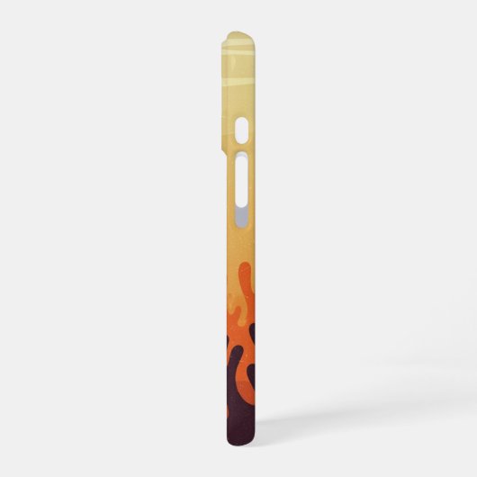 Retro Underwater Bubbles iPhone 16ケース (左側面)