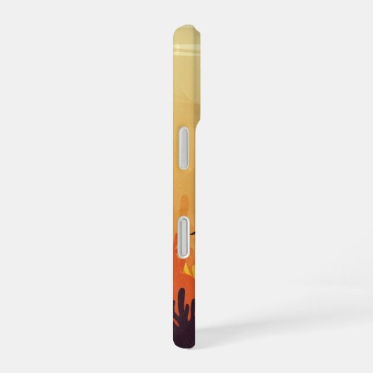 Retro Underwater Bubbles iPhone 16ケース (右側面)