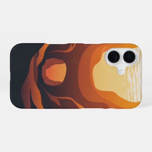 Retro Underwater Cave iPhone 16ケース (裏面横)