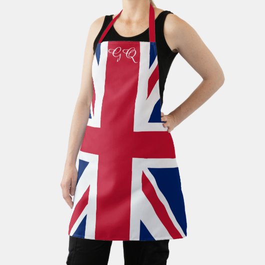 Retro Union Jack Apron - Monogrammed British Flag エプロン (インサイチュ)