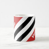 Retro Urban Zebra Stripes with Name コーヒーマグカップ (中央)