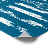 Retro Us Flag Acoustic Guitar Distressed Patriotic ポスター (角)