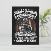 Retro US Flag Veteran Day Dont Mess With My Flag P 招待状 (スタンド正面)