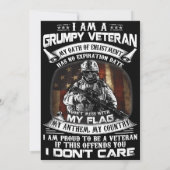 Retro US Flag Veteran Day Dont Mess With My Flag P 招待状 (裏面)