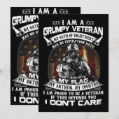 Retro US Flag Veteran Day Dont Mess With My Flag P 招待状 (正面/裏面)