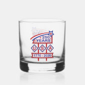 Retro USA 250th Anniversary Marquee Sign 1776-2026 ウイスキーグラス (裏面)