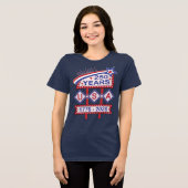 Retro USA 250th Anniversary Marquee Sign 1776-2026 トライブレンドＴシャツ (正面全面)