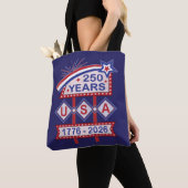 Retro USA 250th Anniversary Marquee Sign 1776-2026 トートバッグ (クローズアップ)