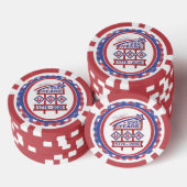 Retro USA 250th Anniversary Marquee Sign 1776-2026 ポーカーチップ (積み重ね)