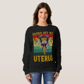 Retro Uterus Support Hysterectomy Recovery Product スウェットシャツ (正面フル)