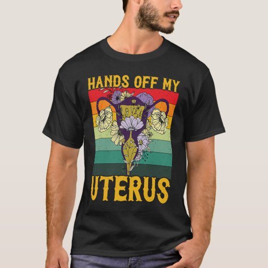 Retro Uterus Support Hysterectomy Recovery Product Tシャツ (正面)