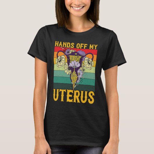 Retro Uterus Support Hysterectomy Recovery Product Tシャツ (正面)