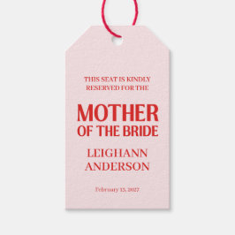 Retro Valentine Bridal Shower Red Pink ギフトタグ