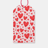 Retro Valentine Bridal Shower Red Pink ギフトタグ (裏面)