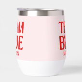 Retro Valentine Team Bride Wedding Red Pink (右面)