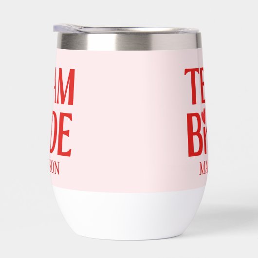 Retro Valentine Team Bride Wedding Red Pink (右面)