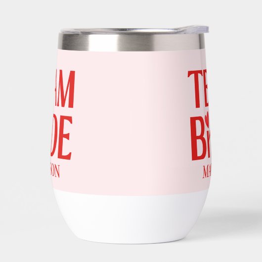 Retro Valentine Team Bride Wedding Red Pink (左面)