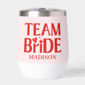 Retro Valentine Team Bride Wedding Red Pink (正面)