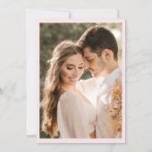 Retro Valentine Wedding Photo Red Pink 招待状 (裏面)