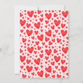 Retro Valentine Wedding Red Pink 招待状 (裏面)