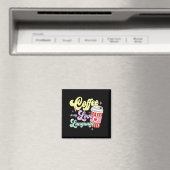 Retro Valentines Day Coffee Is My Love Language He マグネット (インサイチュ (食洗機))