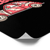Retro Valentines Lovebug Heart Groovy Valentines M ポスター (角)
