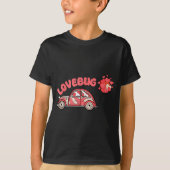Retro Valentines Lovebug Heart Groovy Valentines M Tシャツ (正面)