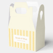 Retro Vanilla Yellow Heart Stripes Bakery Business フェイバーボックス (オープン)