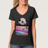 Retro Venice Beach California Souvenir Surf Tシャツ (正面)